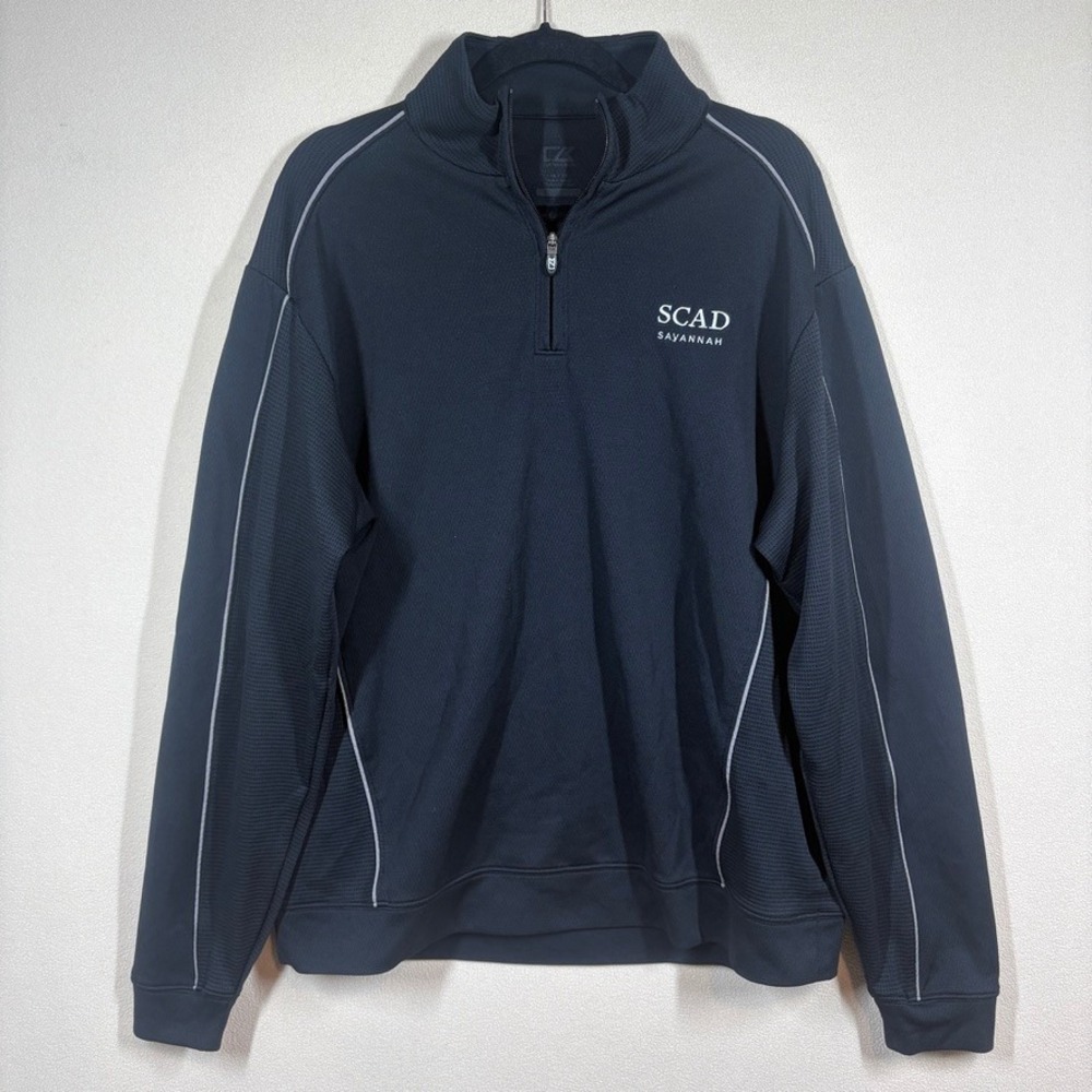 Cutter & Buck SCAD Savannah 1/4 Zip Sweatshirt XL Black Casual ‎ College Classic